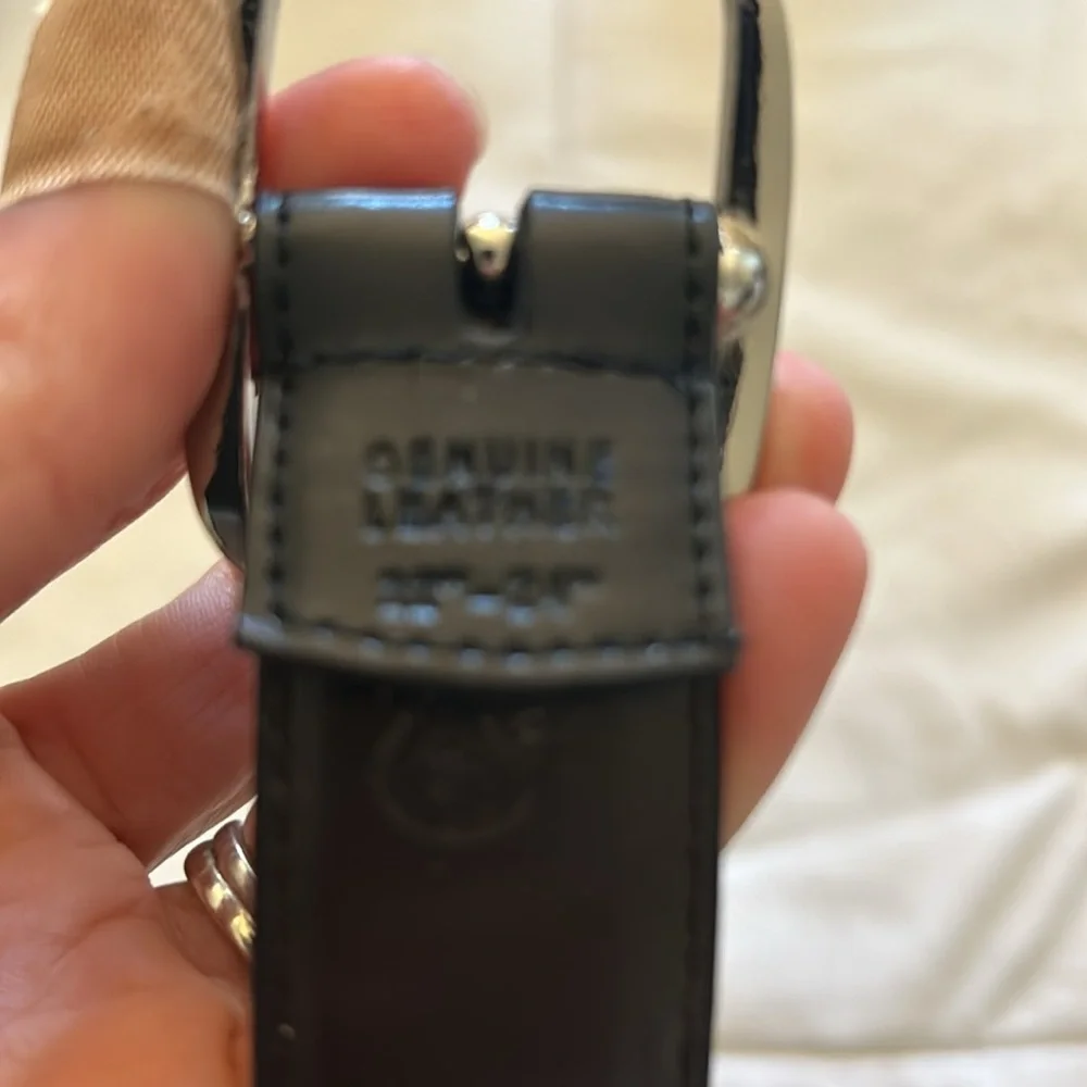 🌿 boys, genuine, leather, black dress belt-22-24”🌿